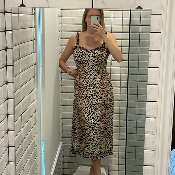 Faithfull the Brand Midi Dress size 10 - Picture 1 of 4